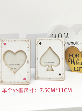 情侣照片定制出口爱心扑克牌创意