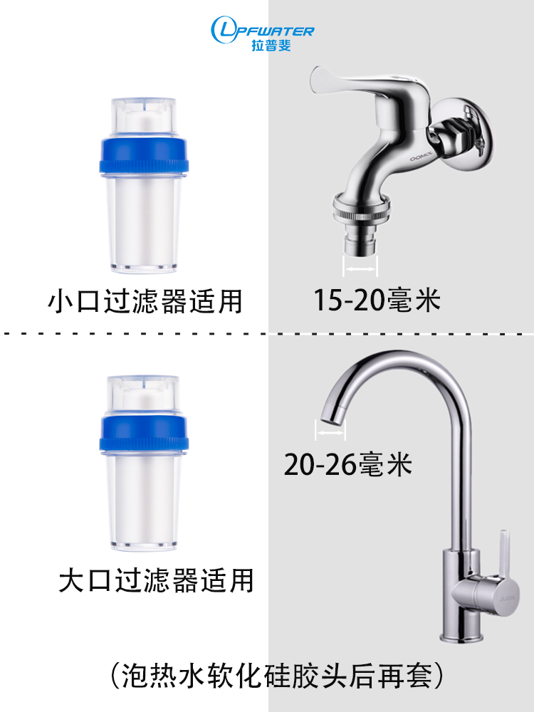 拉普斐水龙头过滤器家用厨房农村自来水滤水器小型净水器PP棉滤芯 - 图2