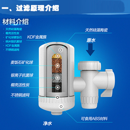 水龙头净水器家用厨房农村自来水过滤器滤水器净水机陶瓷滤芯净化 - 图0
