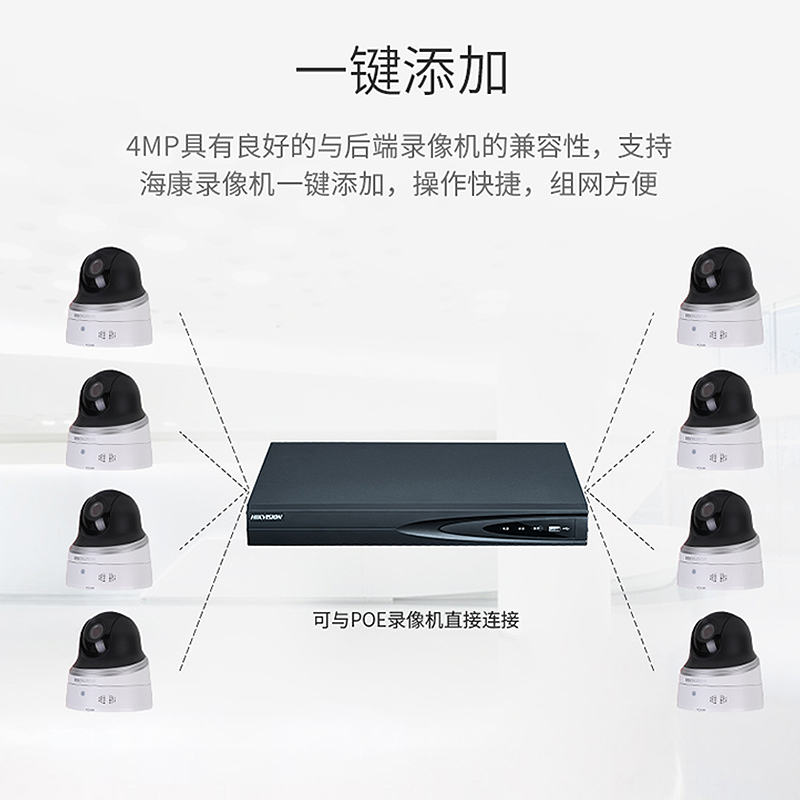 海康威视400万360度监控球机2402IX-D3/W/XM语音对讲POE声光报警 - 图2