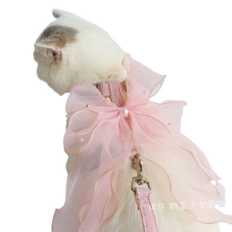 猫猫遛猫绳猫咪背心式牵引绳防挣脱外出衣服猫用品溜猫绳网红跨境,淘宝优惠券,粉丝福利购,淘宝优惠卷