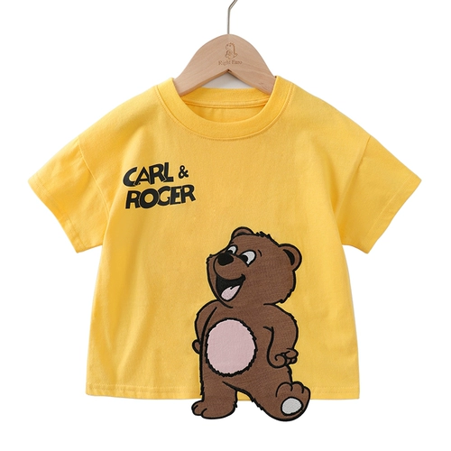 Трехмерная летняя футболка с коротким рукавом для мальчиков, детская летняя одежда, детская одежда, 1 лет