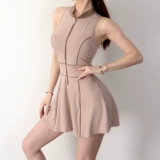 Летнее спортивное теннисное платье для бадминтона, теннисная спортивная быстросохнущая форма без рукавов, для бега