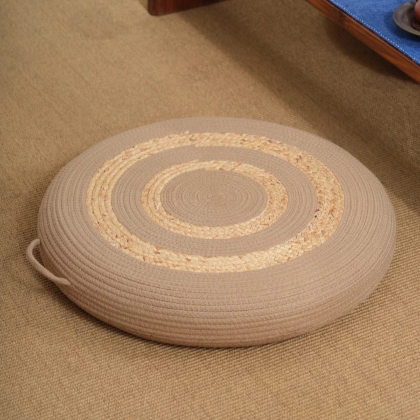 蒲团坐垫家用地上小凳子中古风亚麻绳榻榻米打坐禅修懒人飘窗垫子,淘宝优惠券,粉丝福利购,淘宝优惠卷