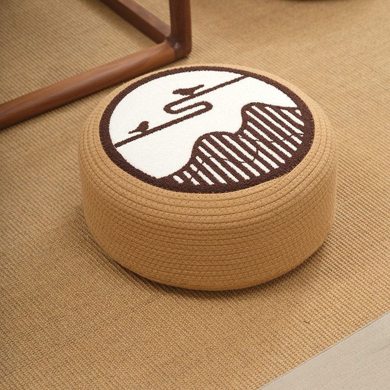 黄棉绳蒲团坐垫家用地上客厅榻榻米垫子加厚飘窗卧室拜佛圆形坐墩,淘宝优惠券,粉丝福利购,淘宝优惠卷