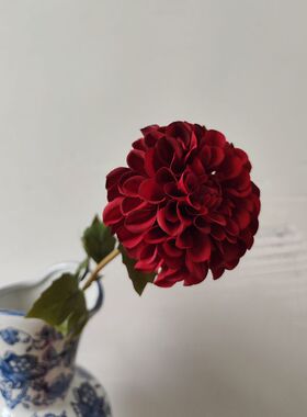 高品质戴盛单头多色大丽花 仿真大理菊 球形 花艺设计 样板间陈列