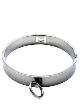 字母项圈脖链男朋友颈带女生项链金属皮质人用项圈刻字牵引绳狗链