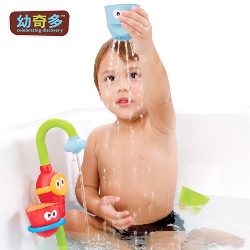 Yookidoo幼奇多电动喷水浮船洗澡戏水玩具旋转花洒宝宝泳池玩水-图1