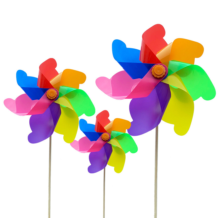 运动会手拿七彩风车旋转悬挂幼儿园景区装饰儿童塑料玩具国庆风车,淘宝优惠券,粉丝福利购,淘宝优惠卷