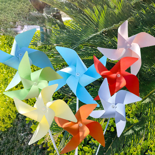 空白纸风车幼儿园手工制作材料包儿童DIY绘画画涂鸦涂色益智玩具 - 图1