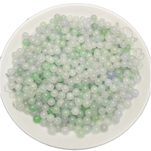 冰种巴山翠小配饰处理翡翠玉石转运珠平安扣散珠手编腰链手链配件 - 图3