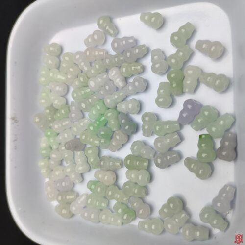 冰种巴山翠小配饰处理翡翠玉石转运珠平安扣散珠手编腰链手链配件 - 图2