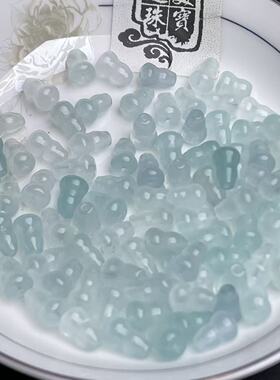 翡翠玉石阳绿葫芦手链浅绿白项链