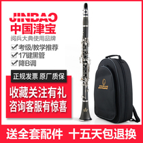 Zinbao Single Reed Pipe Musical Instrument 17 Key Black Pipe Drop B Tune Clarinet Exam Grade Teaching JBCL-601