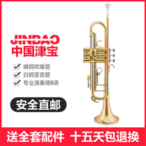 Zinbao trumpet instrument Three Sound Number Descending B Tune Pipe Band Beginner Professional Play Universal JBWTR-12