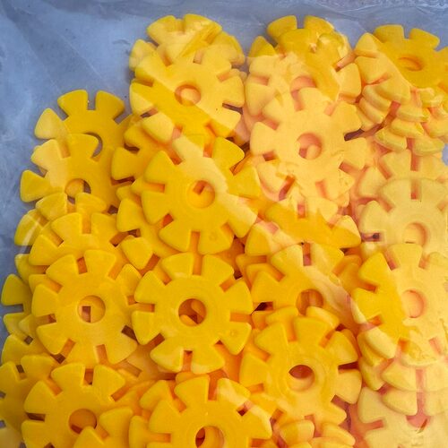 加厚3.3厘米雪花片100片单色家用儿童塑料玩具幼儿园黑白桌面积木 - 图3