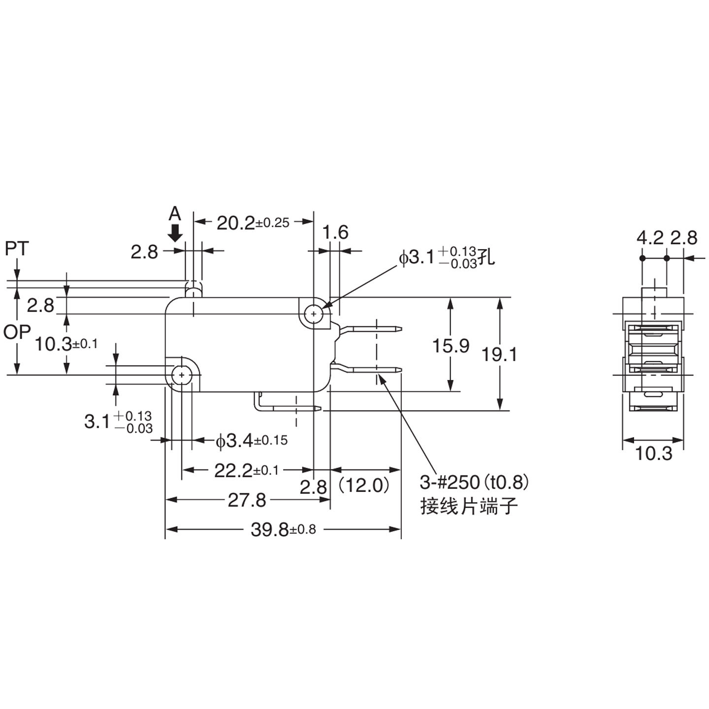 RENXI微动开关RV-165-1C25 162 163 164 166 1B5 RVAL2 16-1B5,淘宝优惠券,粉丝福利购,淘宝优惠卷