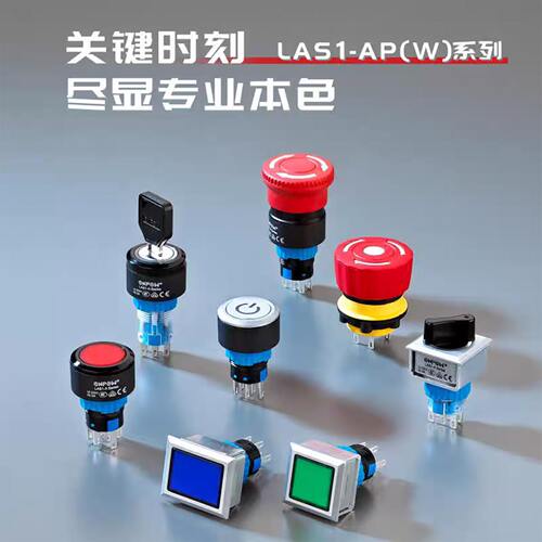 原装ONPOW红波按钮开关LAS1-AWY24V220V复位自锁圆形22MM红绿黄色 - 图2