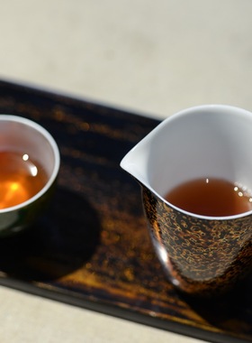 大漆瓷杯 公道杯 茶杯 茶道 待客 非遗手作 犀皮漆器 跨界美学