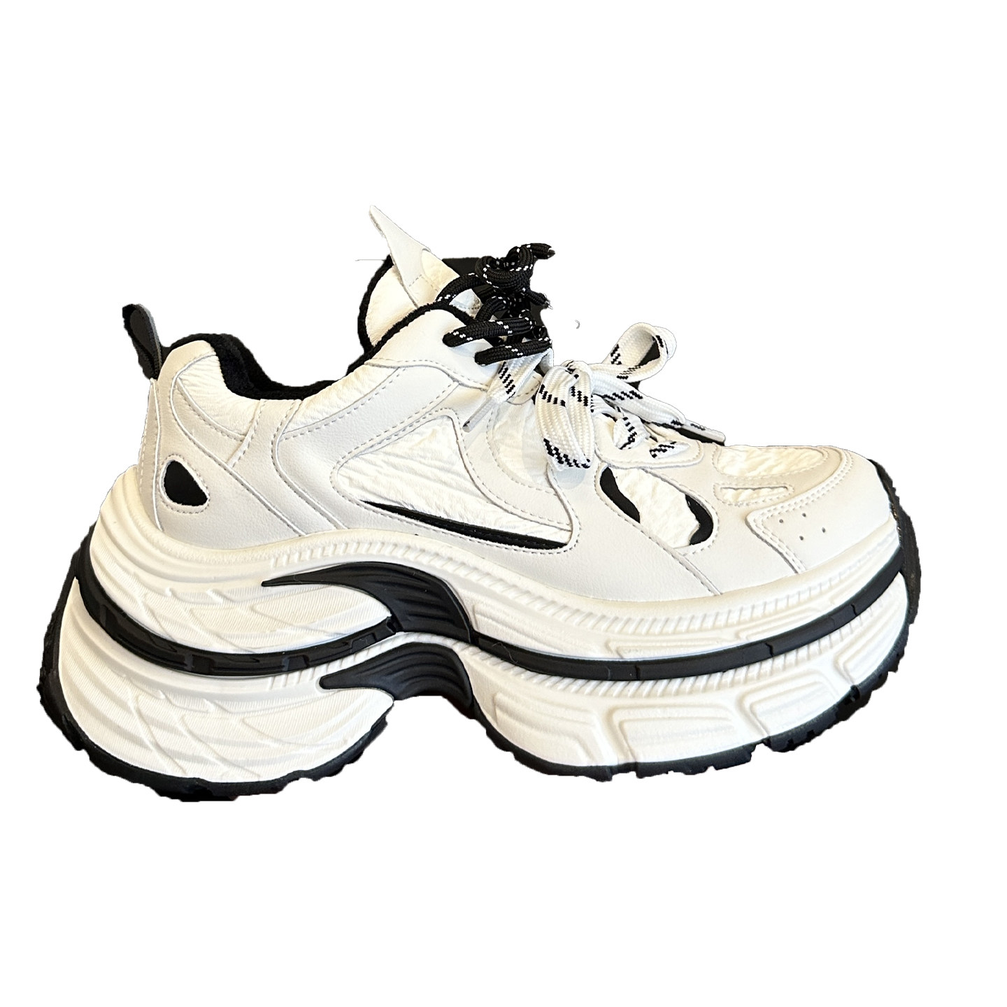 早春炸街~欧货潮流配阔腿裤小个子增高厚底白色老爹鞋女鞋运动鞋,淘宝优惠券,粉丝福利购,淘宝优惠卷