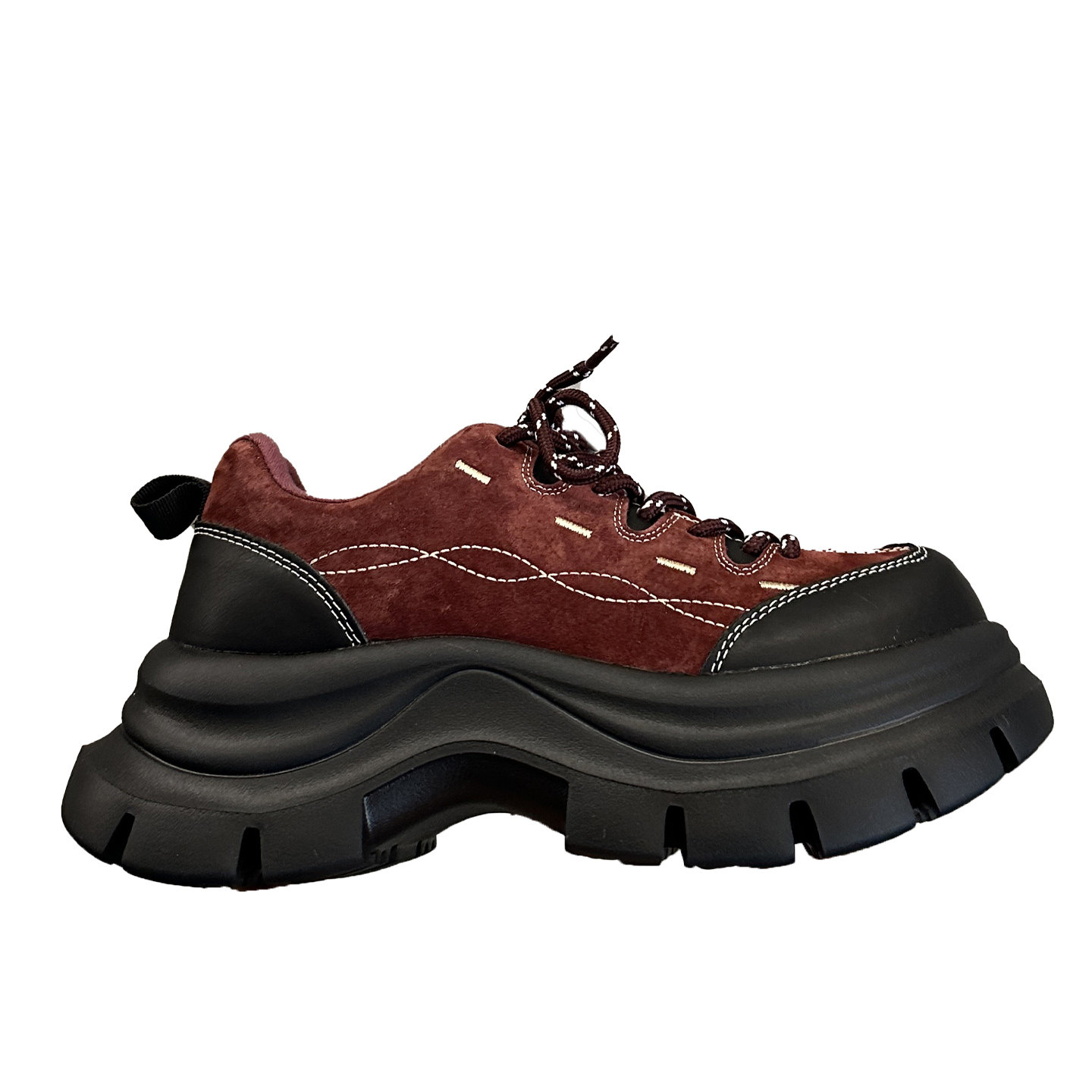 东大门流行+韩货牛皮配阔腿裤增高登山户外厚底老爹鞋女鞋运动鞋,淘宝优惠券,粉丝福利购,淘宝优惠卷