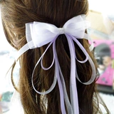 Лента, заколка для волос ручной работы с бантиком, аксессуар, 6mm, в корейском стиле