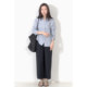 ເສື້ອຢືດ cardigan ແຂນຍາວສີ linen ງ່າຍດາຍແບບ Retro