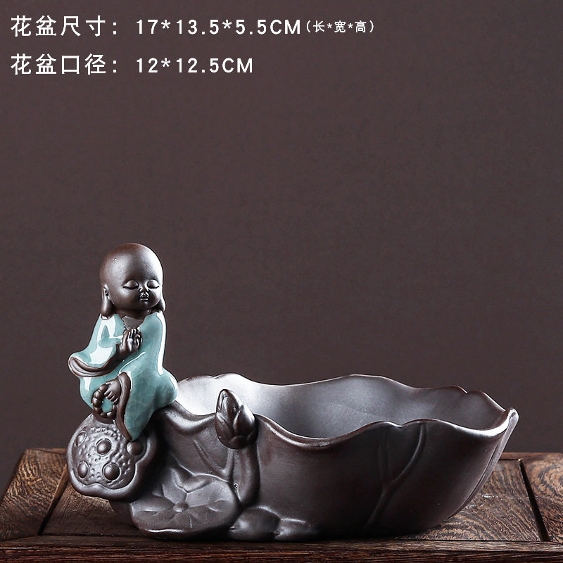 新款创意绿植陶瓷文竹多肉水培盆栽花盆新中式家居礼品花器小摆件,淘宝优惠券,粉丝福利购,淘宝优惠卷