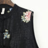60416 Heni original design 2026 new style 100% mulberry silk turtle satin straight placket buckle women's vest