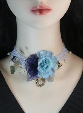 原创手工新款蕾丝项链