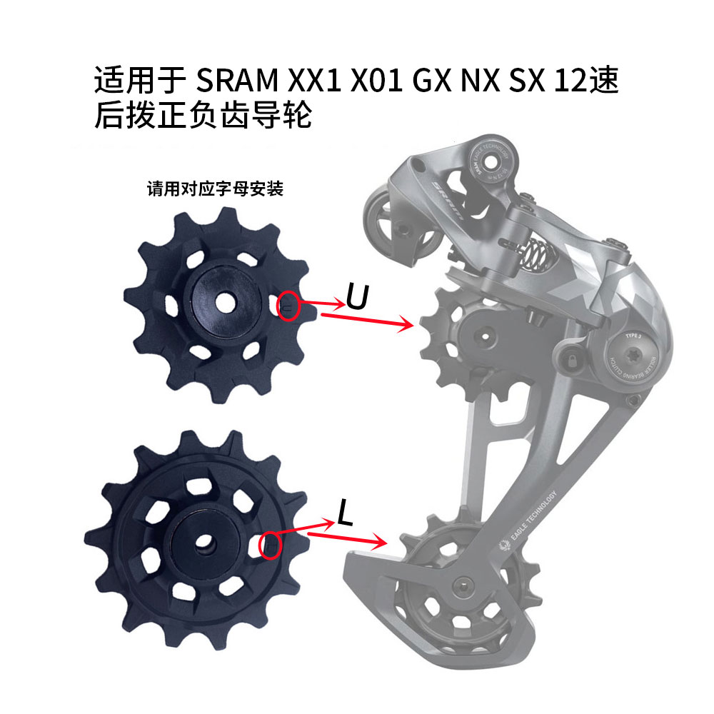 SRAM 速联 SN NX GX X01 XX1 Eagle 12速后拔树脂导轮 副厂配件 - 图0