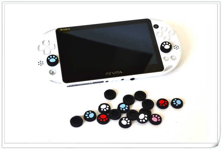 索尼PSVita PSV1000/2000摇杆硅胶保护帽 猫爪摇杆保护胶套增高帽 - 图0