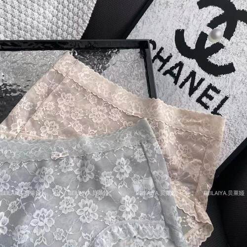 3条包邮春夏贝莱娅女士三角短裤蕾丝薄速干中高腰均码内裤B3016 - 图2