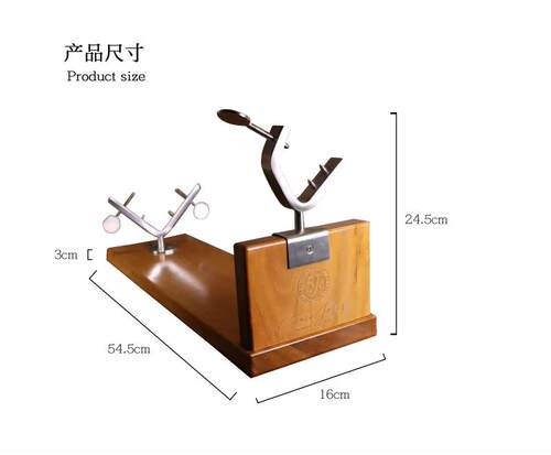 【黄梨木新款】西班牙火腿架不锈钢进口实木加厚火腿架送刀具火腿 - 图3