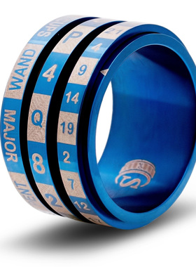 塔罗戒指如尼戒指彩虹钛钢