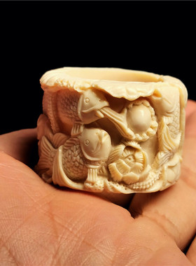 猛犸象牙文玩男士戒指送礼收藏