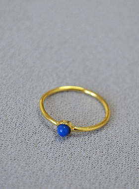 日韩小众小巧秀气黄铜镀金镶嵌石