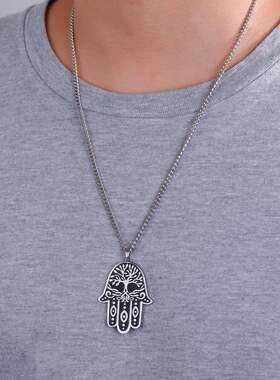 必创钛钢十字链个性热销腐项链