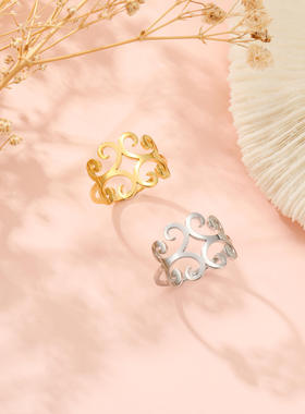 外贸热销钛钢指环时尚百搭不锈钢