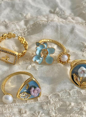 新款中古风巴洛克珍珠考口接法式