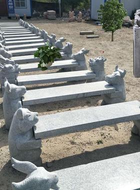 木条花岗岩成品石凳芝麻公园坐凳芝麻白石凳子厂灰石凳子