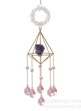 彩色碎石装饰客厅植物架ab彩灯饰球园艺工艺品空气卧室水晶挂件