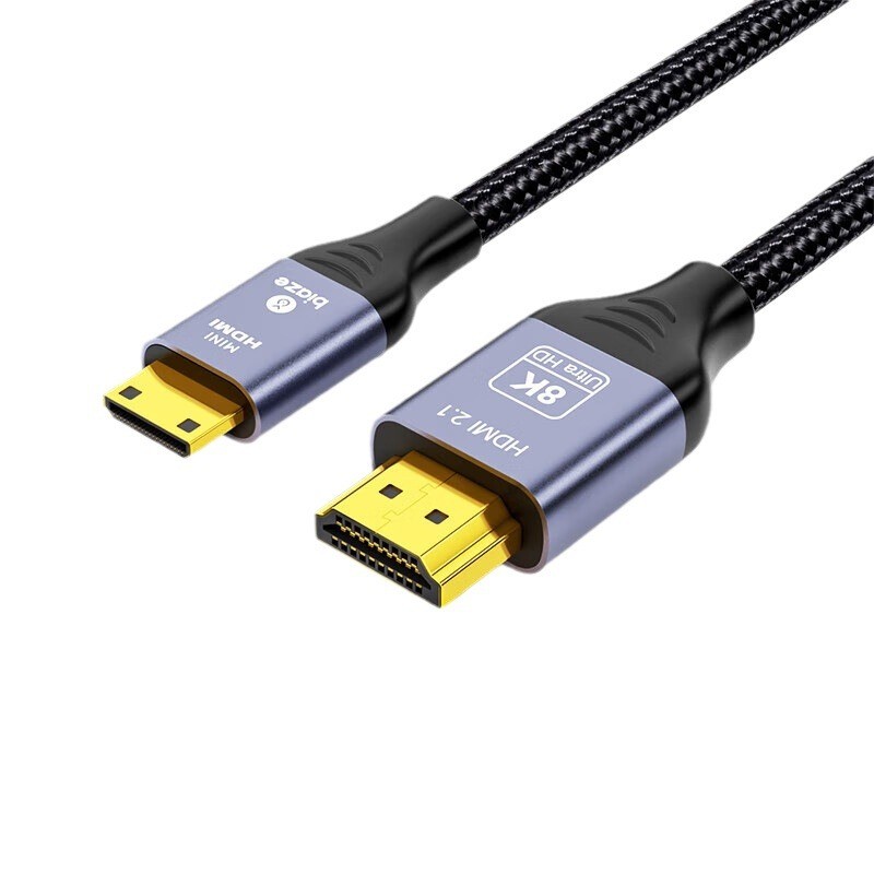 毕亚兹MiniHDMI转HDMI转接线HDMI2.1版微型8K高清转换线 - 图3