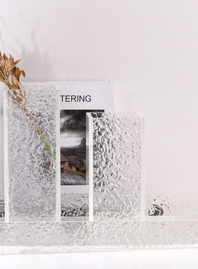 热销现代创意轻奢摆设水波纹插花花器客厅餐桌样板间软装饰品花瓶