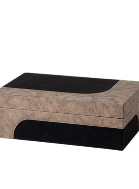 热销大千创意木质绒面工艺品木质首饰盒书房客厅木质家居装饰摆件