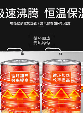 双头多功能煮面炉商用电热燃气双桶煮面桶汤面炉节能麻辣烫锅