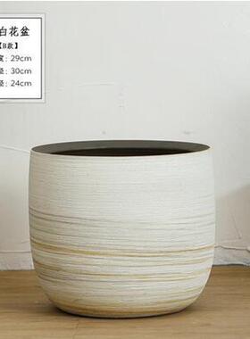 北欧风白色陶瓷花瓶现代简约客厅绿植盆种树庭院大号盆栽装饰摆件