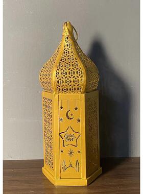 铁艺风灯led星星灯家用桌面展示灯笼工艺品装饰家居摆件