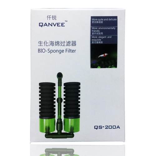 仟锐水妖精QS100A/200A吸便器双头迷你鱼缸气动过滤器反气举 - 图0