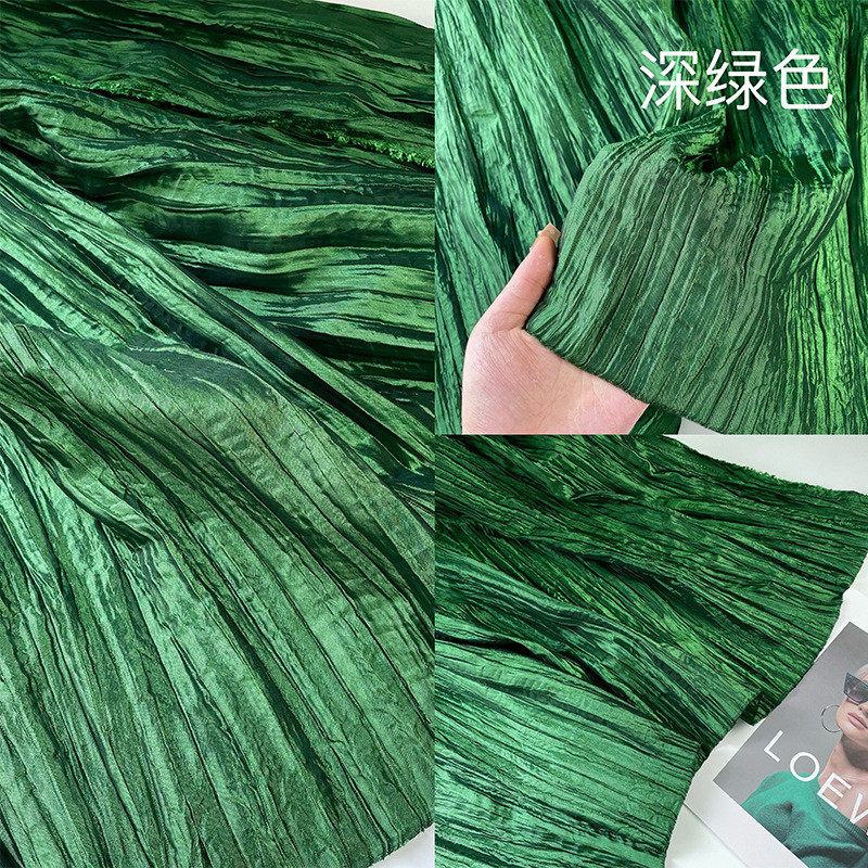 纯色白色暗紫色褶皱压褶光感皱布料时装面料设计师布料裙子,淘宝优惠券,粉丝福利购,淘宝优惠卷